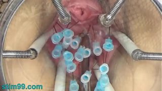 Extreme German Bdsm Needles inner Pussy Cervix and Tits